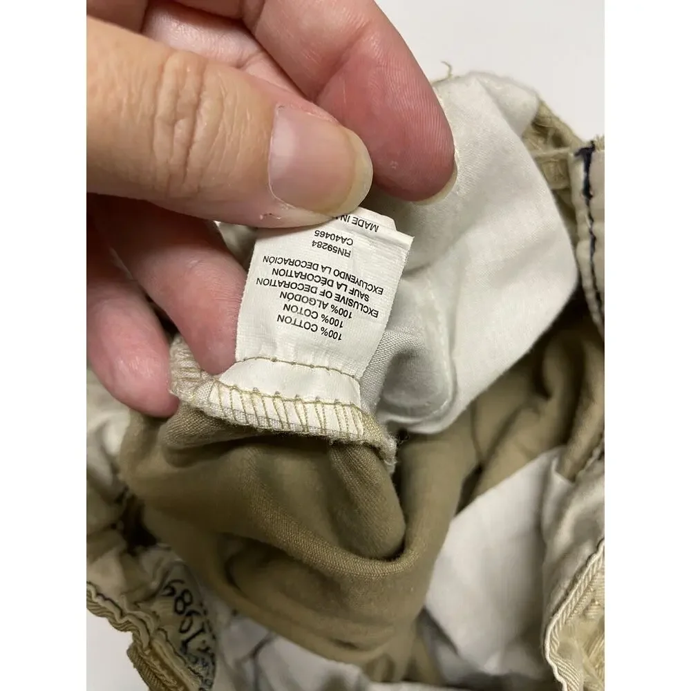 Children's Place Boys Shorts Sz 4T Khaki Tan Solid Adjustable Waist Four Pockets